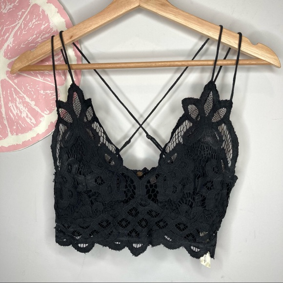 Free People Adella black lace bralette size small - Picture 1 of 3